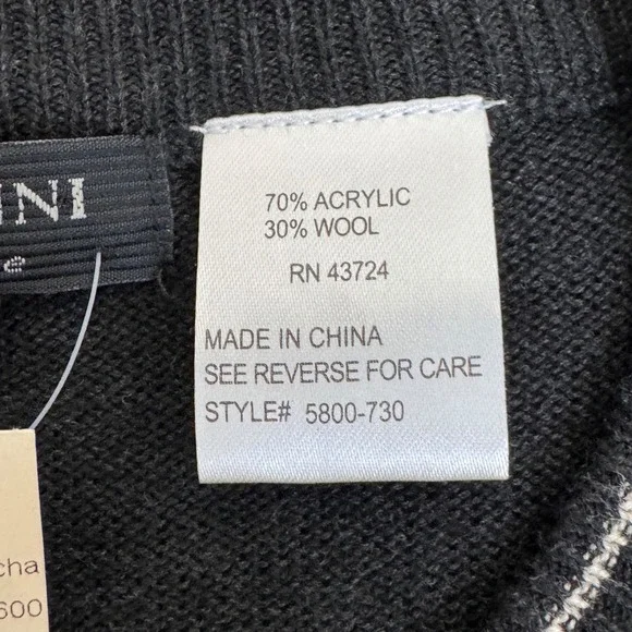 VTG Cellini Sweater Size 2XLT Coogi Style Textured Cosby 3D Knit 90's Deadstock - Picture 4 of 11